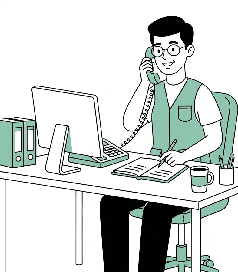 1C support engineer answering a client call